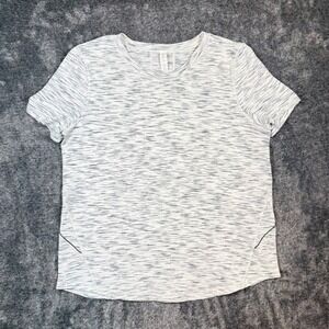 Lululemon Swiftly Tech Short Sleeve Space Dye White Black Size 8 Running Tee